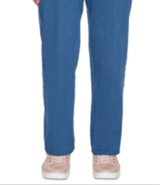 Alfred Dunner Women's Pearls of Wisdom Pull on Jeans Blue Size 24X4.5
