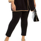 Alfani Plus Drape-Front Cardigan Syrup Black Size 2XL