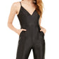 Bebe Women's True Satin Skinny Fit Jumpsuit Black Size Medium
