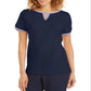 Karen Scott Women's Contrast Trim Keyhole Top Blue Size Small