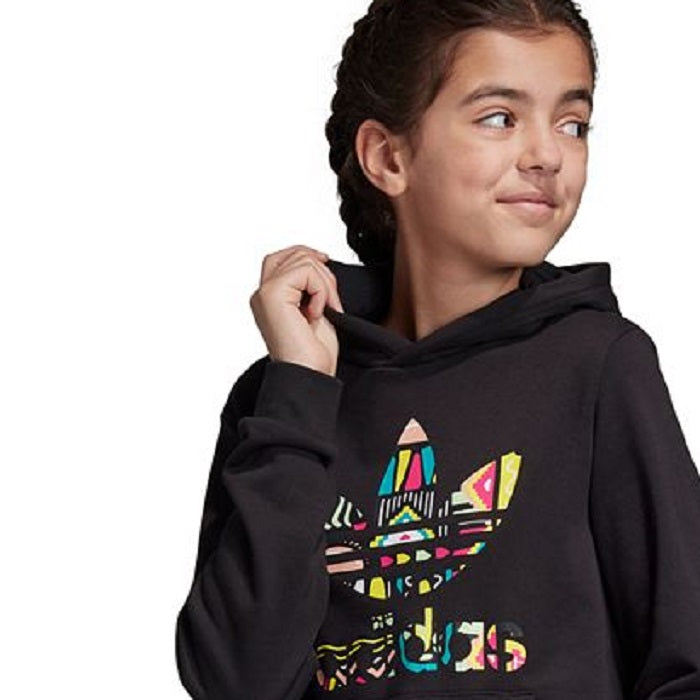 Adidas Girl's Bel'Aire Trefoil Hoodie Grade School Black Size Large