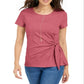 Style & Co Women's Side Tie Top Pink Size XX-Large