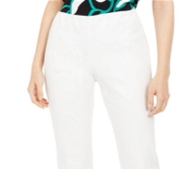 Alfani Women's Lace Hem Ankle Pants White Size 18