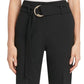 DKNY Women's High Waist Belted Stretch Dress Pants Black Size 16
