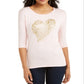 Thalia Sodi Women's Metallic Printed Top Pink Size XX-Large