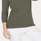 Karen Scott Women's Cotton Scoop Neck Top Green Size Petite Small