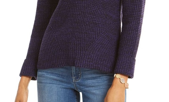 Style & Co Women's Crewneck Marled Sweater Dark Kale Size X-Small