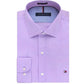 Tommy Hilfiger Men's Slim Fit Stretch Check Dress Shirt Purple Size XL