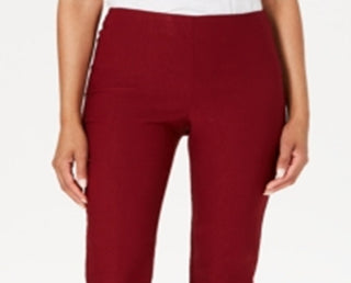 Charter Club Women's Chelsea Tummy Control Ankle Pants Red Size 4 Petite