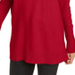 French Connection Women's Cowl Neck Ribbed Trim Tunic Sweater Green -Size Small