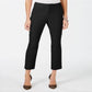 INC International Concepts Women's Slim Leg Mid Rise Ankle Pants Black Size 16