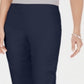 JM Collection Women's Button Hem Tummy Control Capris Blue Size Small