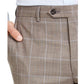 Michael Kors Men's Classic-Fit Airsoft Stretch  Birdseye Windowpane Suit Pants Brown Size 36X32
