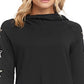 Karen Kane Women's Metallic Star Print Hoodie Black Size Medium