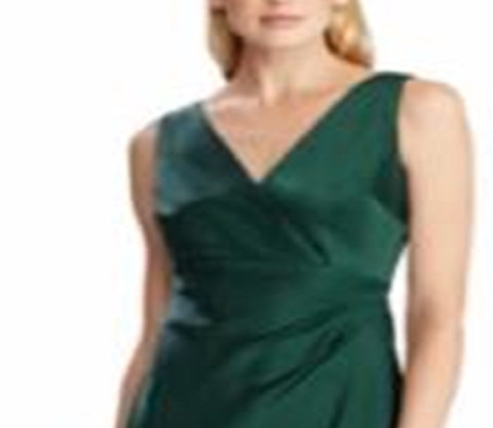 Ralph Lauren Women's Satin Cocktail Dress Green Size -18