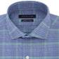 Tommy Hilfiger Men's Classic Regular Fit Non Iron THFlex Supima Performance Stretch Blue Check Dress Shirt Blue Size 16X34-35