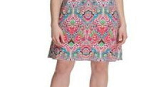 Tommy Hilfiger Women's Printed a Line Dress Red Size 12