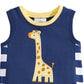First Impressions Baby Girl's Cotton Giraffe Sunsuit Blue Size 0-3M