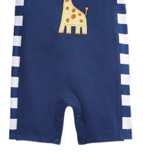 First Impressions Baby Girl's Cotton Giraffe Sunsuit Blue Size 0-3M