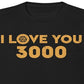 Marvel Men's Endgame I Love You 3000 Arc Reactor Symbol Long Sleeve Graphic Tee Black Size X-Large