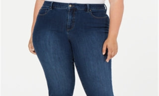 Charter Club Women's Plus Windham Tummy Control Skinny Jeans Blue Size 22W