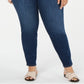 Charter Club Women's Plus Windham Tummy Control Skinny Jeans Blue Size 22W
