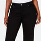 INC International Concepts Women's Tummy Control with Curvy Fit Straight Leg Jeans Black Size 0