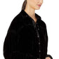 Free People Women's La Luna Velvet Long Sleeve Top Black Size Large