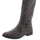 Style & Co Women's Kindell Faux Leather Riding Boots Gray Size 6 M