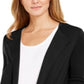 Charter Club Women's Milano Cotton Open Front Sweater Black Size X-Small