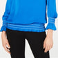 Alfani Women's Long Sleeve Jewel Neck Top Blue Size Small