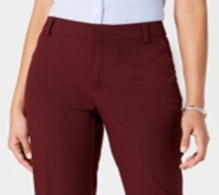 Charter Club Women's Slim Leg Ankle Pants Red Size 12 Petite