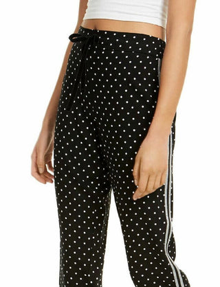 Jenni Women's Metallic Stripe Pajama Pants Black Size L