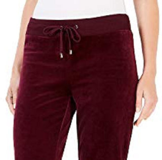 Charter Club Women's Velour Pull on Pants Merlot Size Large