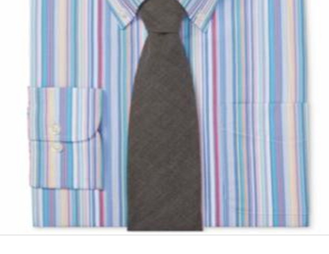 Ralph Lauren Men's Classic Fit Striped Dress Shirt Blue Size XL
