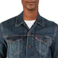 Levi Men's Trucker for Mason Denim Embroidered Jacket Jean Blue Size XX-Large