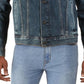 Levi Men's Trucker for Mason Denim Embroidered Jacket Jean Blue Size XX-Large
