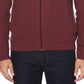 Perry Ellis Men's Ottoman Rib Knit Full Zip Long Sleeve Shirt Wine Size X-Large