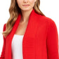 Charter Club Women's Shawl Collar Open Front Cardigan Red Size Small