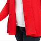 Charter Club Women's Shawl Collar Open Front Cardigan Red Size Small