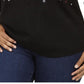 Karen Scott Women'ss Plus Crew Neck Christmas Tree Sweater Black Size 1X