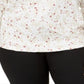 Karen Scott Women's Plus Wheat Fields Top White Size 0X