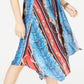INC International Concepts Women's Printed Cold Shoulder Dress Black Size 2 Petite