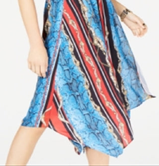 INC International Concepts Women's Printed Cold Shoulder Dress Black Size 2 Petite