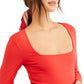 Free People Women's Truth or Square Bodysuit Red Size Small