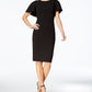 Calvin Klein Women's Capelet Sheath Dress Black Size 6
