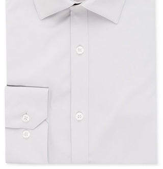 Ryan Seacrest Distinction Men's Ultimate Active Slim Fit Non Iron Performance Stretch Solid Dress Shirt Grey Size 34-35
