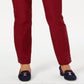 Charter Club Women's Cambridge Skinny Pull on Tummy Control Pants Red Size 8