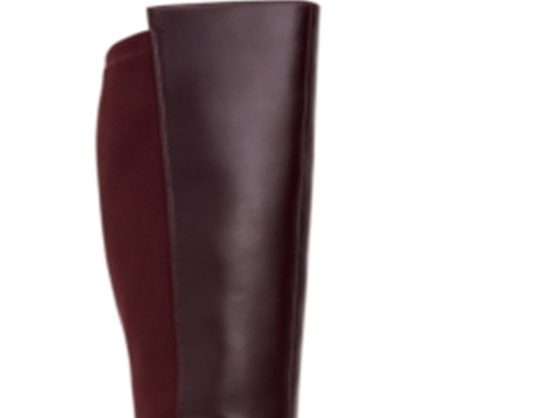 Alfani Women's Arch Support Cushioned Hakuu Almond Toe Kitten Heel Zip up Boots Red Size 5 M