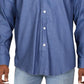 Ryan Seacrest Distinction Men's Printed Collared Dress Shirt Blue Size 32-33